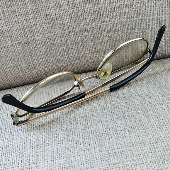 Vintage Safilo Women Eyeglasses Frame Gold Tone Glasses Eye Wear Frame Italy - Picture 5 of 13